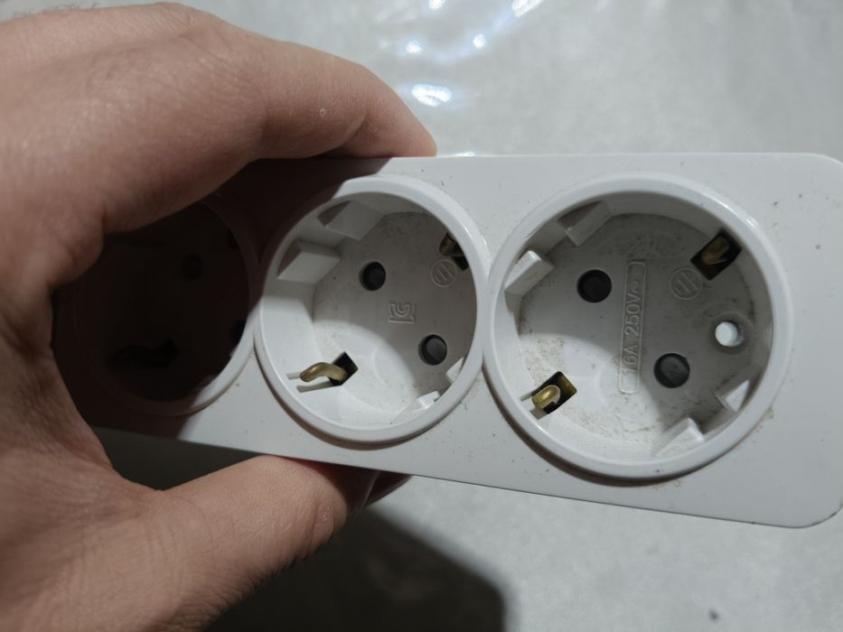 Удлинитель тройник, оргинал Корея кабель с автоматом 10 м силовой проф