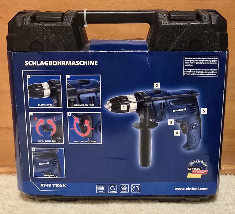 Mașină de găurit cu percuție Einhell BT-ID  7100 K nouă