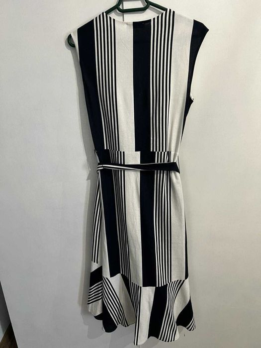 Rochie de zi medie Xara cordon detasabil alb negru marimea M 38 noua