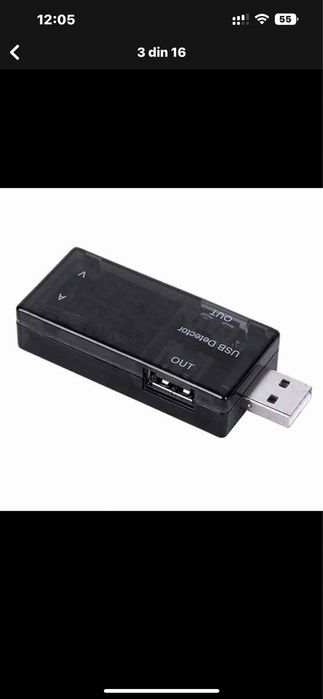 Voltmetru USB care indica tensiunea si amperajul