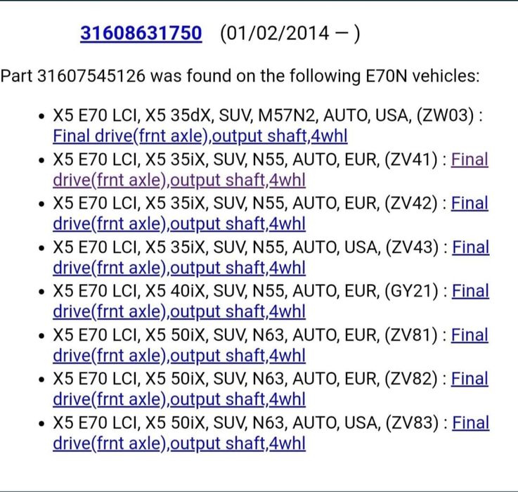 Planetara fata Bmw X5 E70/X6 E71 3.0/3.5/4.0ix/5.0ix