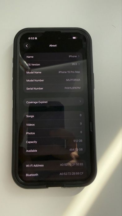 Iphone 15 Pro Max 512 86%