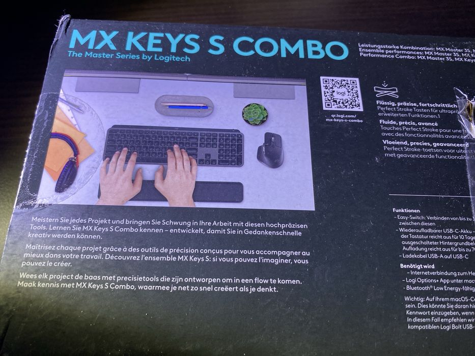 Kit tastatura si mouse Wireless LOGITECH MX KEYS S Combo