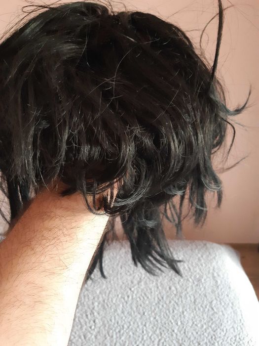 Перука, черна синтетична