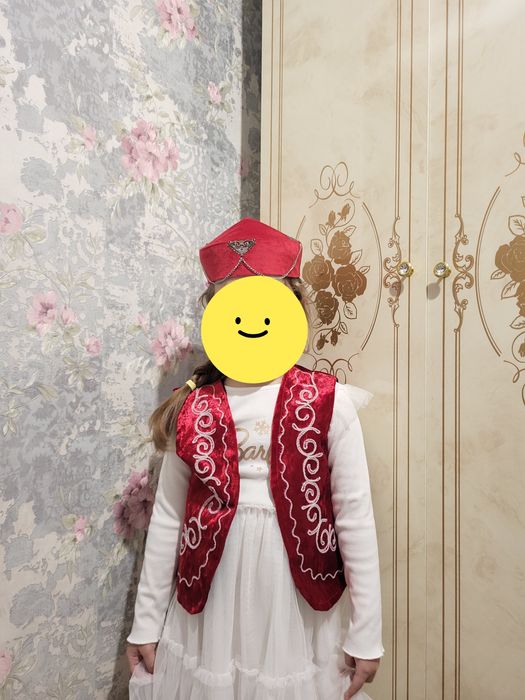 Камзол и головной убор казахский стиль такия тюбитейка