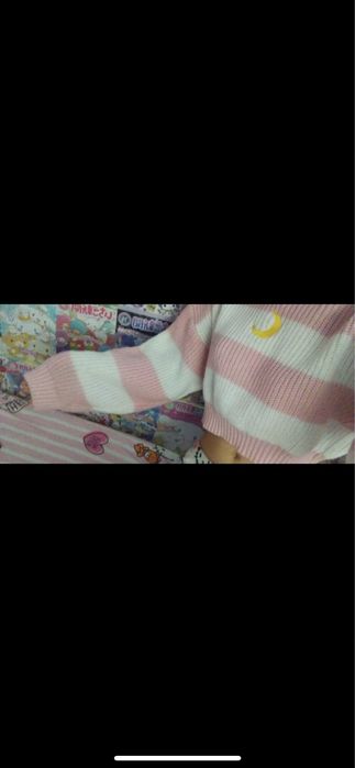 Pulover roz de iarna