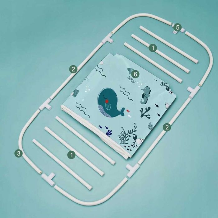 Сгъваема преносима вана XXL с възглавница и топлоизолация