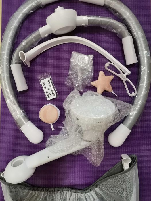 Бебешка електрическа люлка Cangaroo Cloud Grey