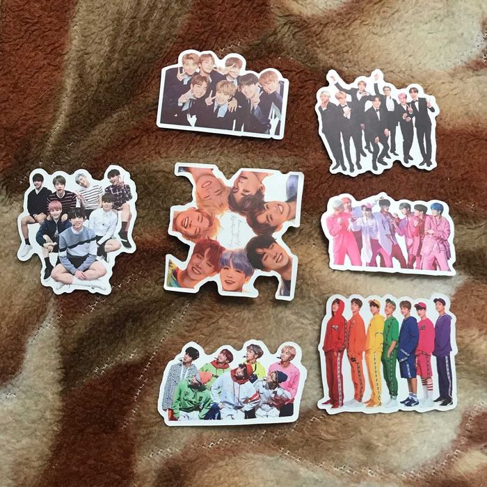 Шикарные наклейки для тетрадей с BTS