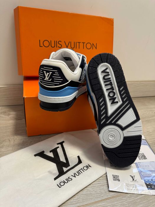 Adidasi Louis Vuitton Trainer Sneaker LV BlueWhite Produs Nou-Full Box