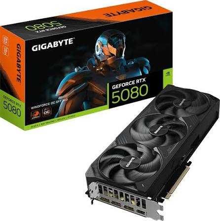 Видеокарта Gigabyte  GeForce RTX 5080 16GB WINDFORCE OC