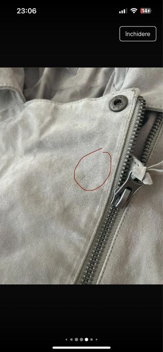 Geaca Asos noua piele intoarsa naturala originala