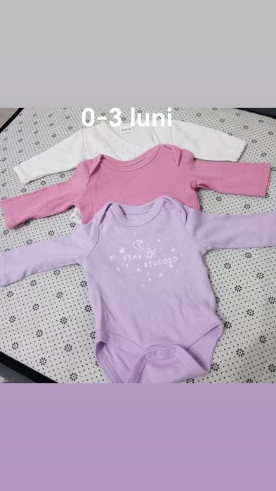 Vând haine fetiță 0-3 și 0-6 luni
