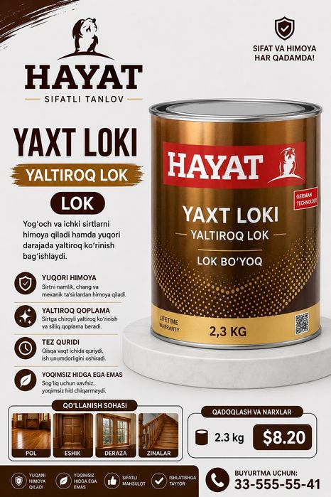 Hayat kraska mahsulotlari optom