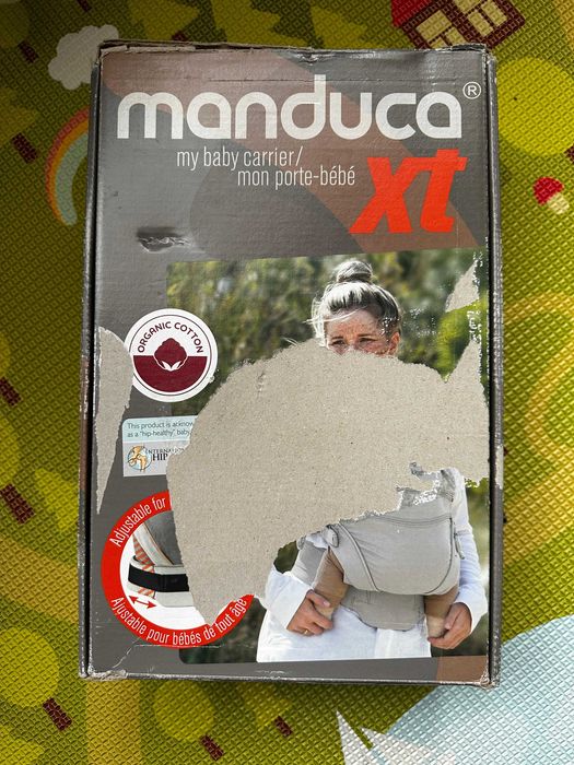 Marsupiu pentru bebelusi Manduca XT Denim Powder, pana la 20 kg, 3 pozitii
