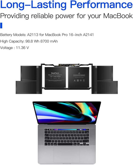 A2141 Батерия за MacBook Pro 16 инча A2141 (2019) A2113 Батерия