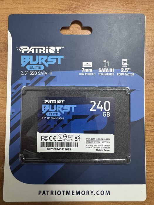 Ssd Patriot 240 gb НОВЫЙ
