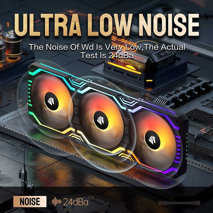 AsiaHorse Ventilator carcasa PC 3în1,ARGB 120 mm 56 LED adresabile,PWM