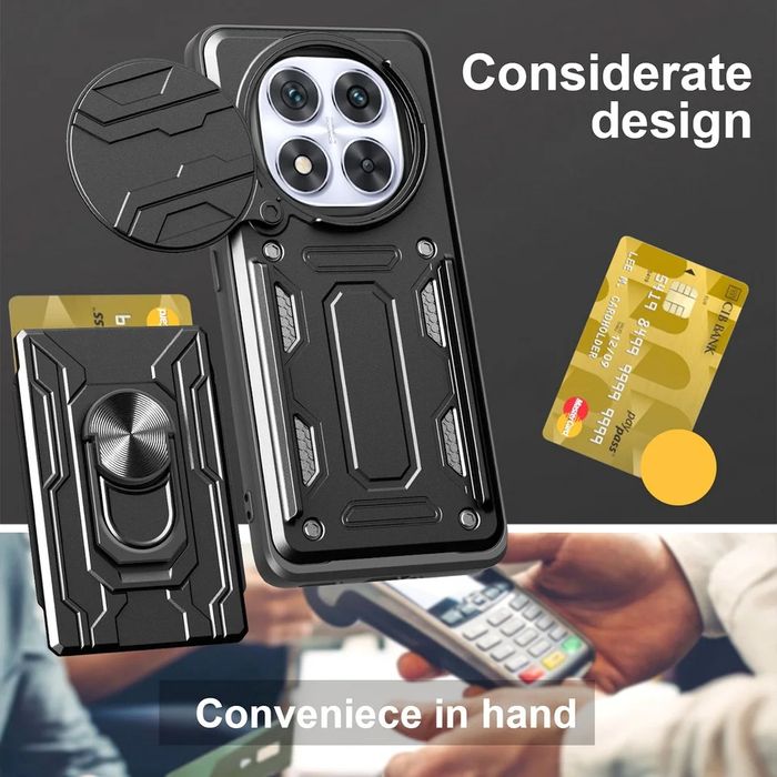 Xiaomi Redmi Note 14 14 Pro 14 Pro+/ RING CARD SLOT Удароустойчив кейс