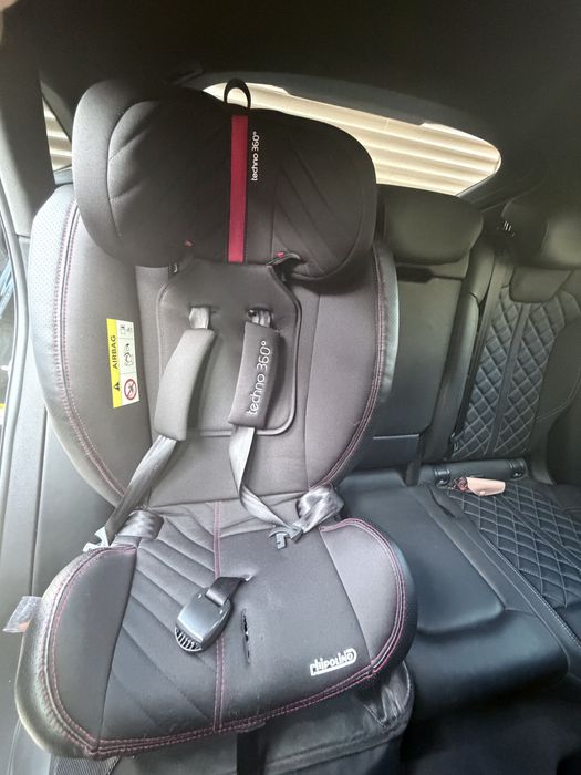 Chipolino столче за кола 360 градуса Isofix Teхно Абанос 0-36кг