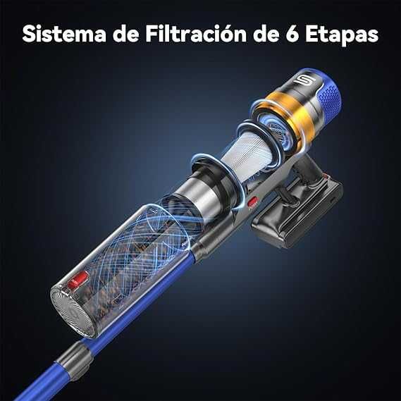 Aspirator fără fir X8 48Kpa/580W/70min, Model 2025 1.6L