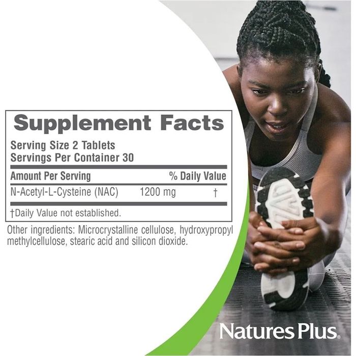 НАК - Ацетилцистеин, NaturesPlus, PRO NAC
1 200мг
60 таблеток