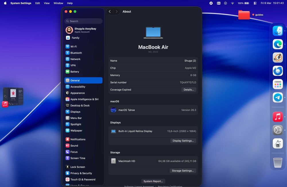 MacBook Air M2 Starlight [полный комплект)