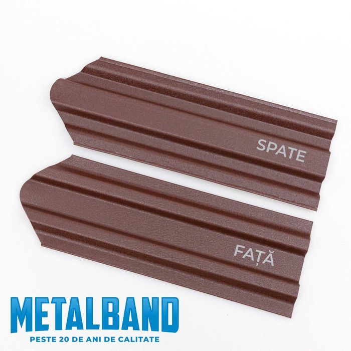 Sipca metalica vopsita mat maro ciocolatiu, caramiziu si gri de 0,45mm