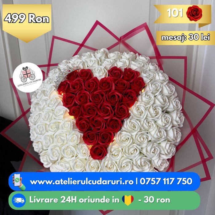 Buchete Trandafiri de sapun (Simple, Stitch, Sclipici)