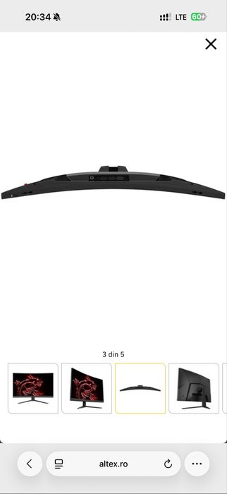 Monitor Curbat Gaming LED VA MSI 27” Full HD 165Hz Optix G27c4