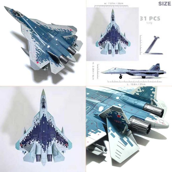 Macheta Avion Su 57 / Su 35 scara 1:72 / 1:100 / 27cm/22cm