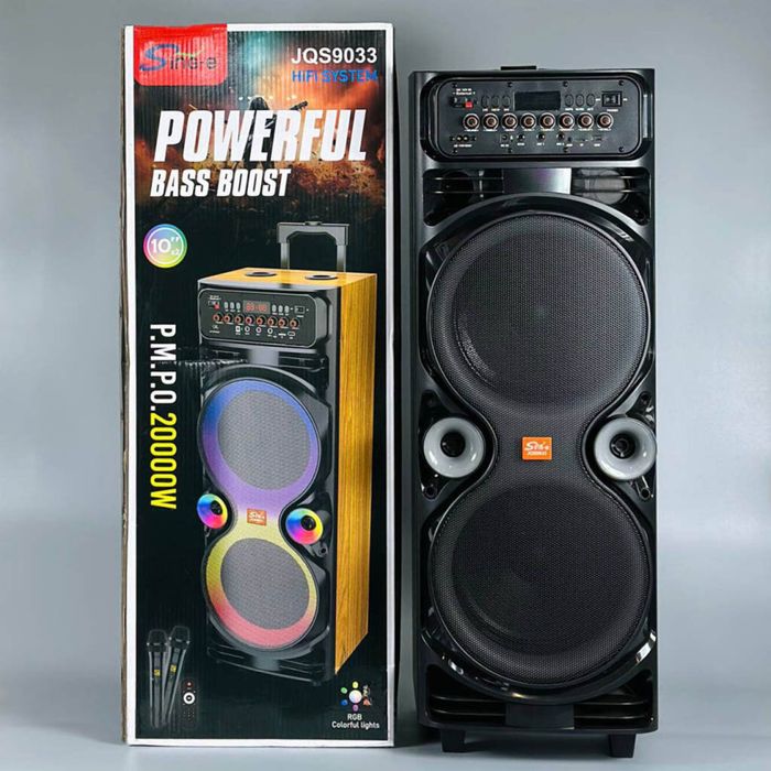 БЕПУЛ Доставка, Караоке Колонка JQS9033(93см)+ 2 та симсиз Микрофон