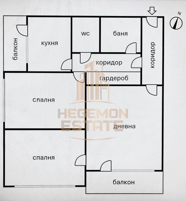 3-стаен в Варна-Идеален център площ 94 цена 279900