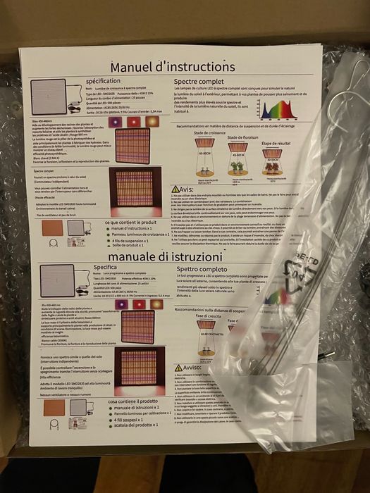 LED лампа за отглеждане на растения - Осветление Full spectrum
