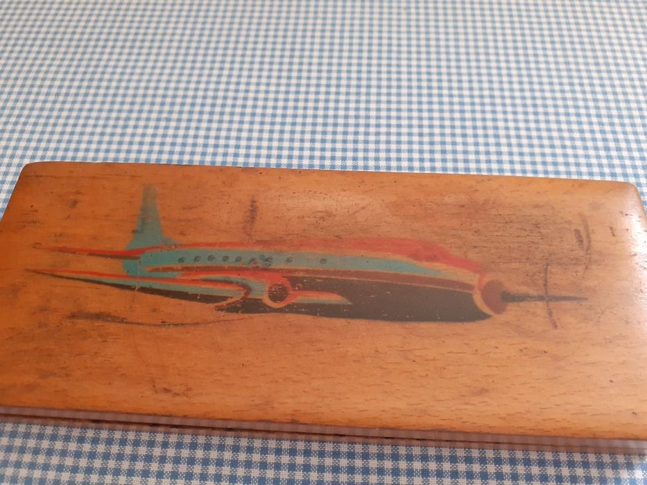 Penar vechi Romanesc din lemn scoala, Avion ,perioada comunista PCR