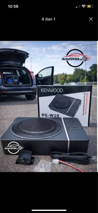 KENWOOD PS-W10 aktiv sabvufer 4500W 10 dyum Slim korpus