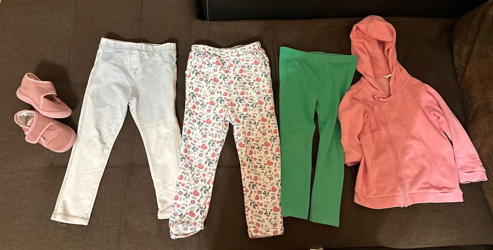 Дрехи за момиче 92 - 98 см есен зима лот