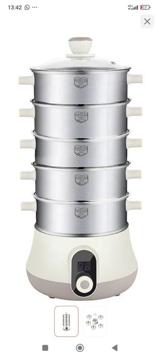 Пароварка электрическая новая