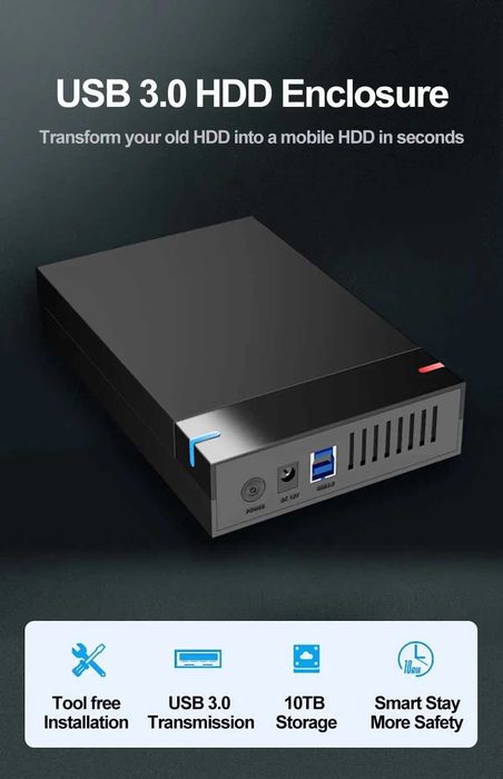 Rack extern HDD carcasa Hard Disk 2.5/3.5 inch SATA III la USB 3.0