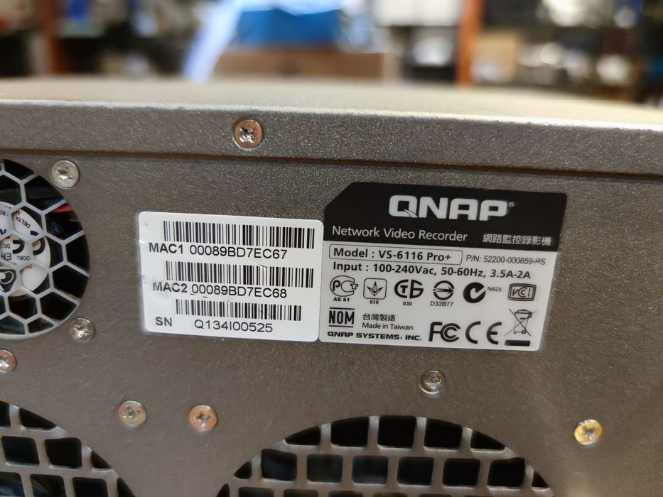 QNAP VioStor VS-6116 Pro+ NVR - 16-канален мрежов видеорекордер