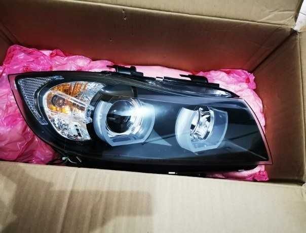 Far faruri BMW E90 E91 NFL Xenon 3D Angel Eyes negru NOU