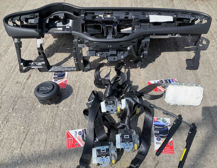 Fiat 500 electric - kit airbag volan pasager - plansa bord - centuri