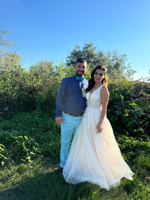 rochie mireasa ivory-cappuccino