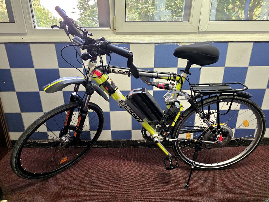 Scott bicicletă electrică hidraulică 28 inch full suspension custom top cu motor original BionX direct drive