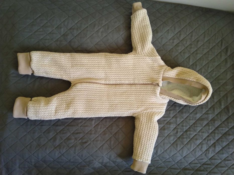 Плетен топъл гащеризон р-р 74, 6-9 мес.