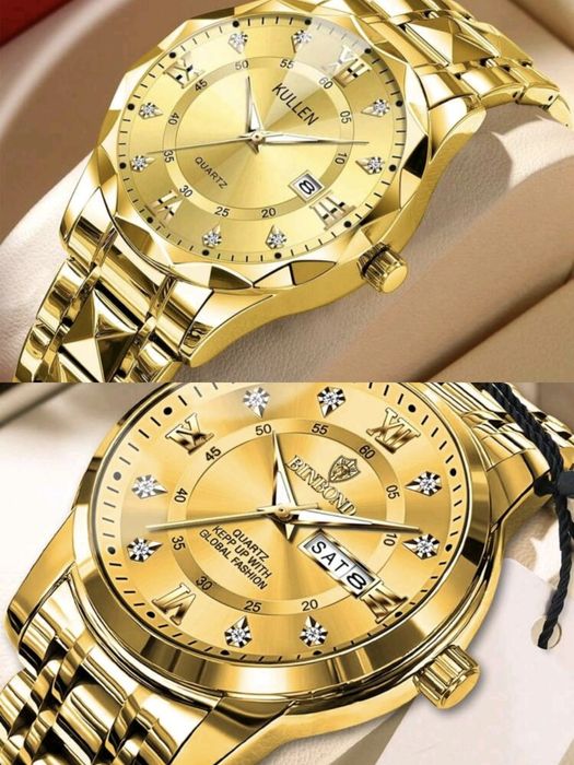 Различни модели мъжки календарни светещи кварцови часовници