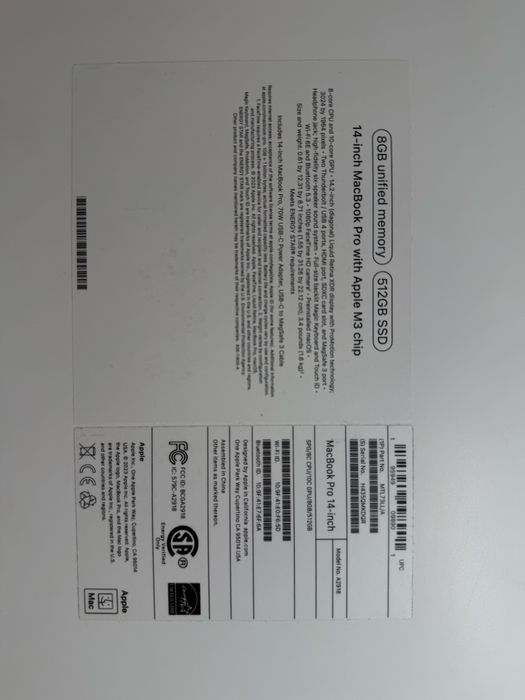 MacBook Pro M3 14, 512GB 8GB