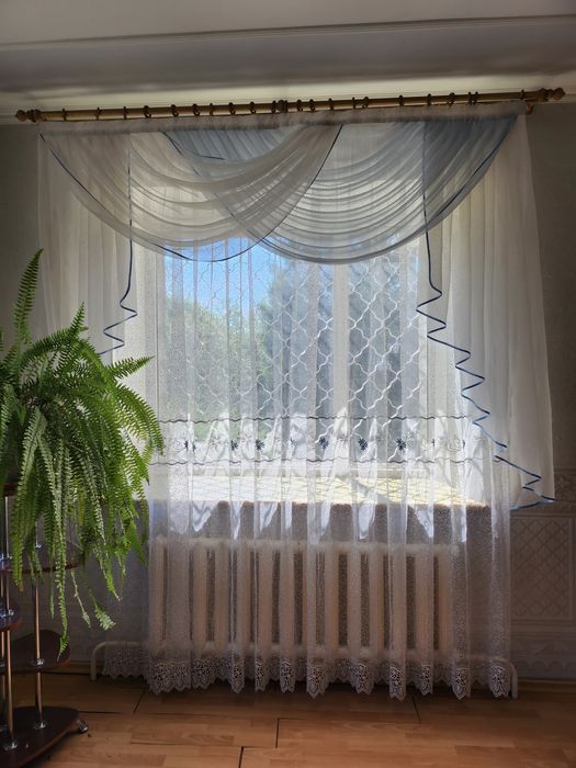 Продам тюль с гардиной
