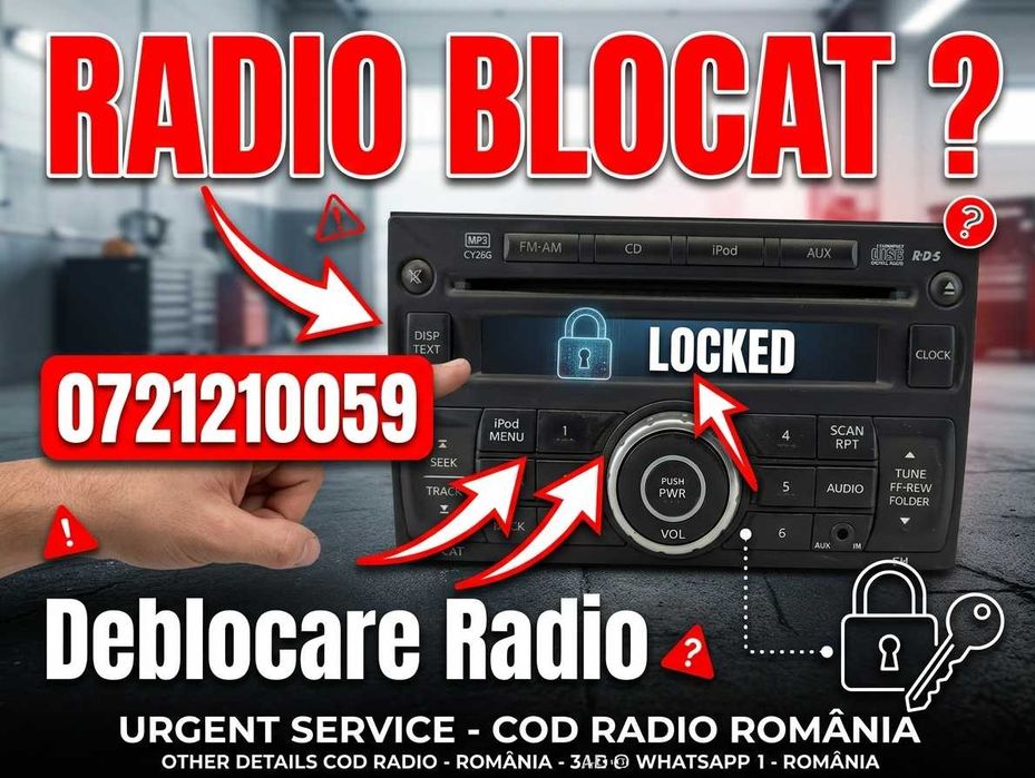 Cod Deblocare Radio Casetofon Ford Focus Fiesta Mondeo Kuga Transit C-Max Seria V Seria M 6000CD Sony Pin Unitate Audio Masina