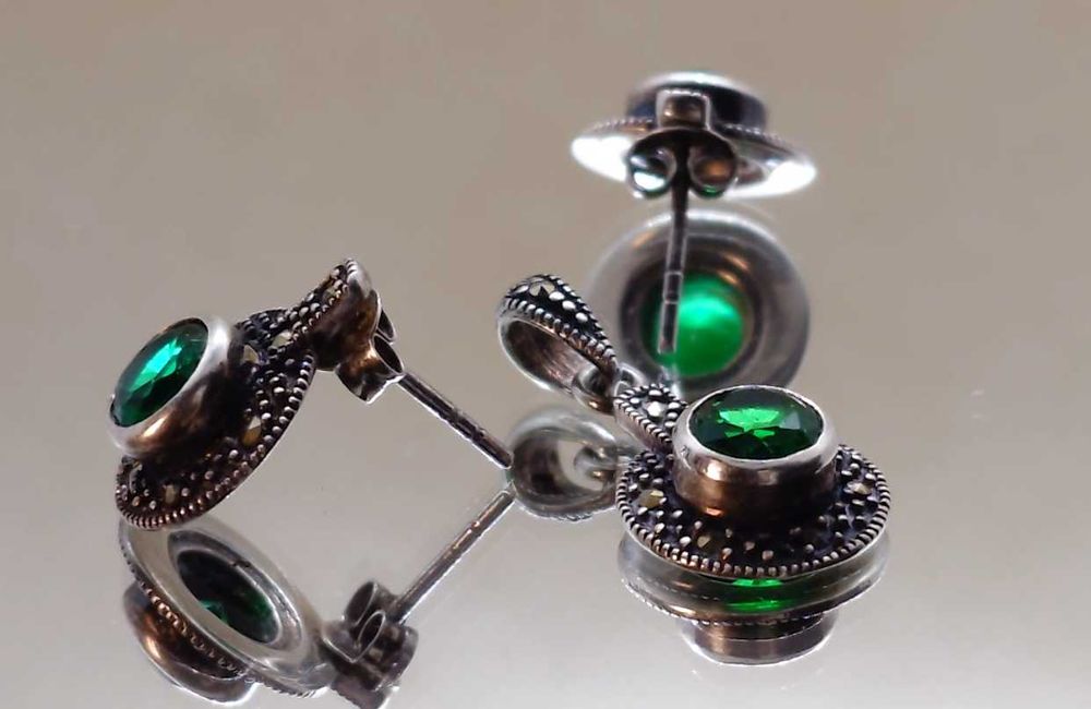 Set Argint Vintage – Cercei și Pandantiv